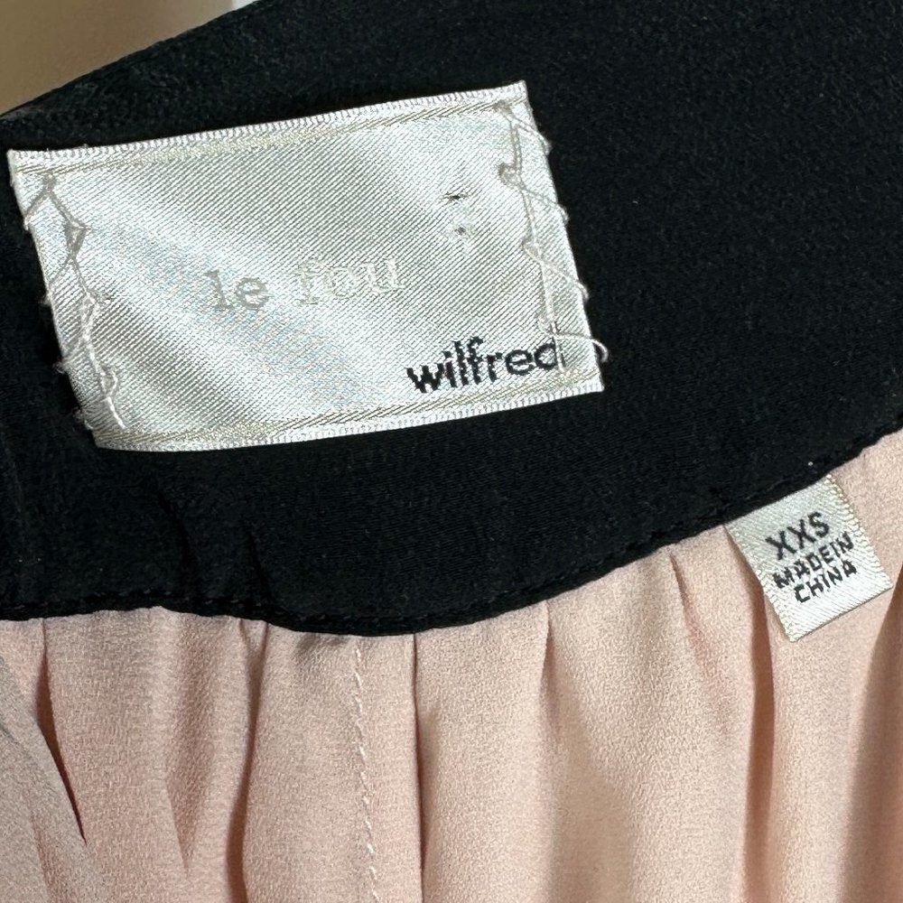 Aritzia Le Fou Couvin Dress Blush Pink Black Silk Size XXS Halter Maxi Bohemian‎ - Picture 5 of 12